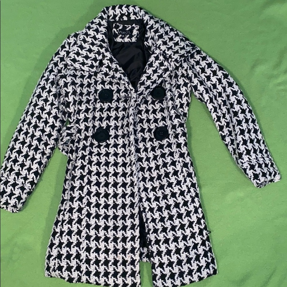 Coat- houndstooth print dress coat  (worn once)